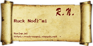 Ruck Noémi névjegykártya